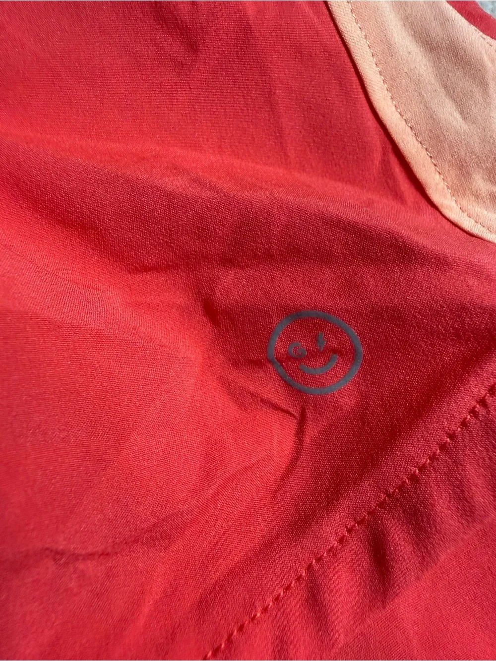 Gilly Hicks Bright Coral Athletic Shorts‎ with Peach Panels